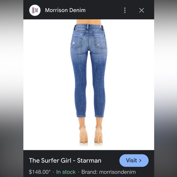 Morrison surfer girl size 26 Distressed Blue Jeans - Picture 2 of 11